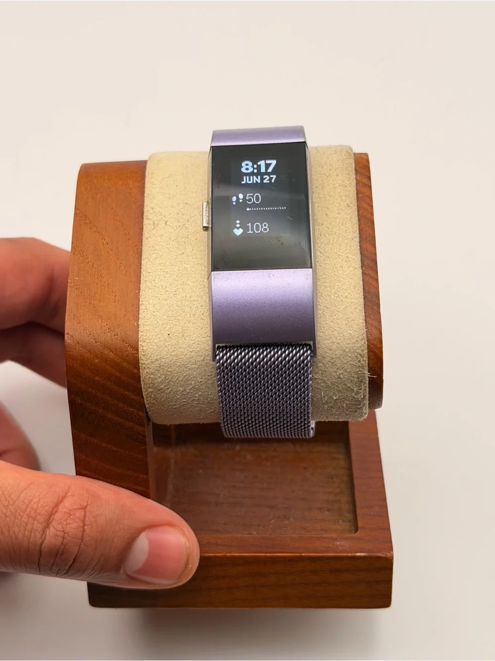 Fitbit Charge 2, Tested, Purple Mesh Ban, Charger Included, Good Con, Smartwatch